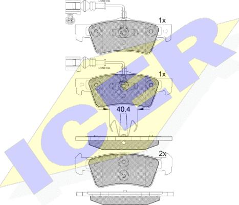 Icer 181815 - Тормозные колодки, дисковые, комплект autosila-amz.com