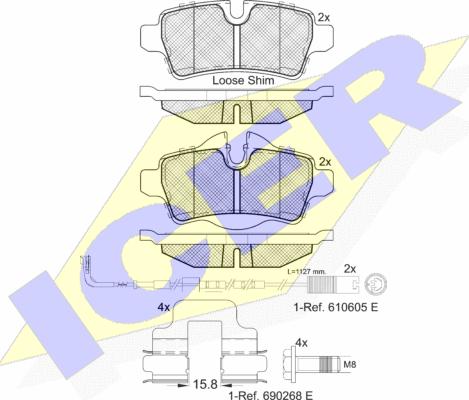 Icer 181812-067 - Тормозные колодки, дисковые, комплект autosila-amz.com