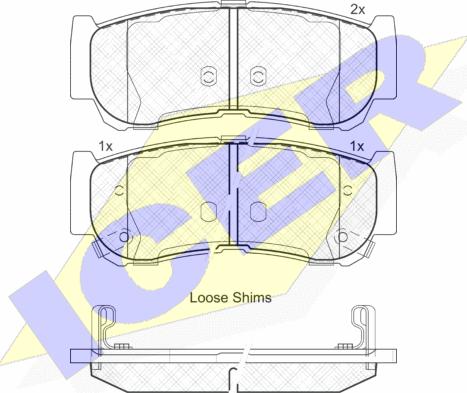 Icer 181829 - Тормозные колодки, дисковые, комплект autosila-amz.com