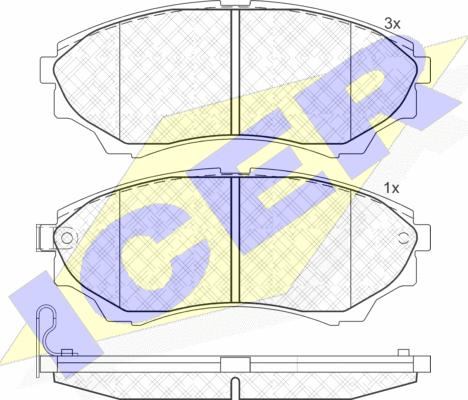 Icer 181822 - Тормозные колодки, дисковые, комплект autosila-amz.com