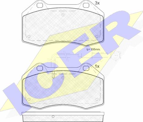 Icer 181879 - Тормозные колодки, дисковые, комплект autosila-amz.com