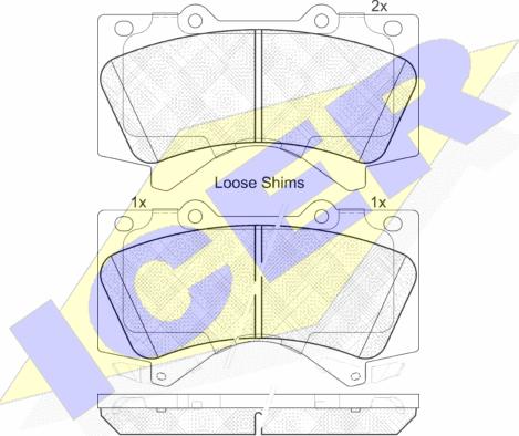 Icer 181874 - Тормозные колодки, дисковые, комплект autosila-amz.com