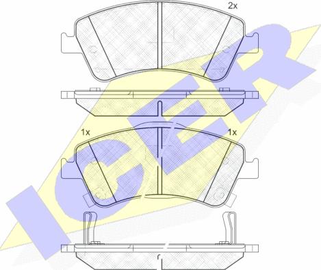 Icer 181871 - Тормозные колодки, дисковые, комплект autosila-amz.com