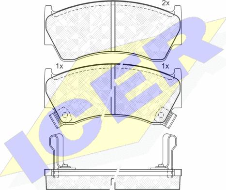 Icer 181394 - Тормозные колодки, дисковые, комплект autosila-amz.com