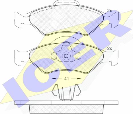 Icer 181344 - Тормозные колодки, дисковые, комплект autosila-amz.com