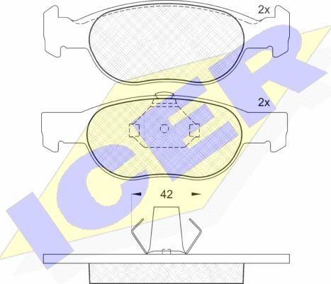 Icer 181348 - Тормозные колодки, дисковые, комплект autosila-amz.com