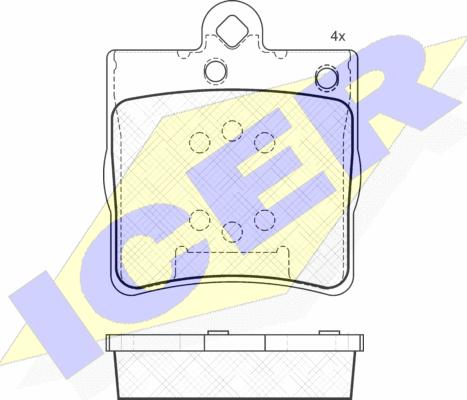 Icer 181311 - Тормозные колодки, дисковые, комплект autosila-amz.com