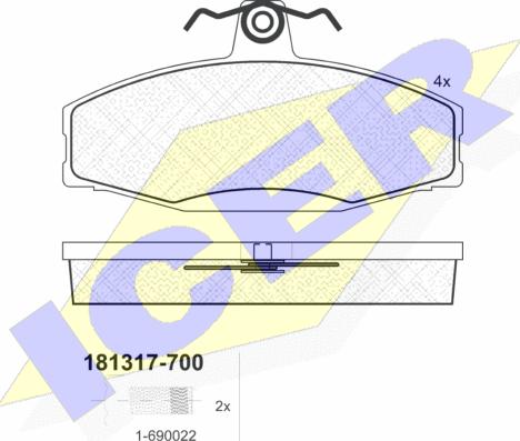 Icer 181317-700 - Колодки тормозные дисковые autosila-amz.com
