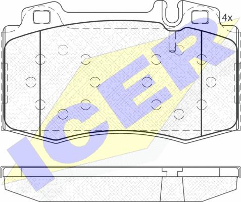 Icer 181389 - Тормозные колодки, дисковые, комплект autosila-amz.com