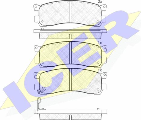 Icer 181382 - Тормозные колодки, дисковые, комплект autosila-amz.com