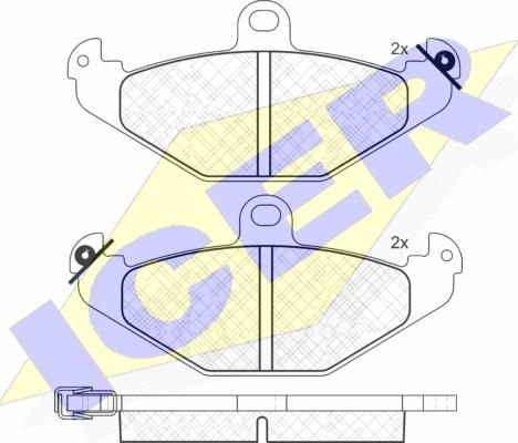 Icer 181379 - Тормозные колодки, дисковые, комплект autosila-amz.com