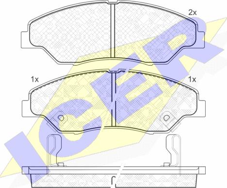 Icer 181370 - Тормозные колодки, дисковые, комплект autosila-amz.com