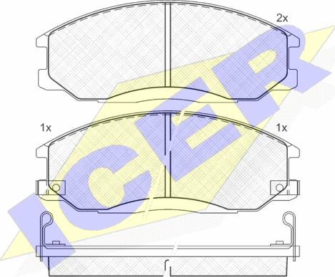 Icer 181372 - Тормозные колодки, дисковые, комплект autosila-amz.com