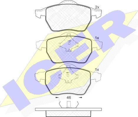 Icer 181294 - Тормозные колодки, дисковые, комплект autosila-amz.com