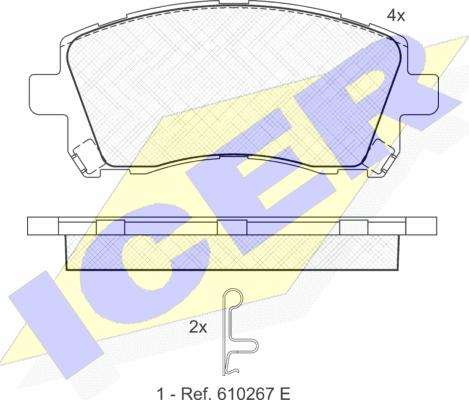 Icer 181247 - Тормозные колодки, дисковые, комплект autosila-amz.com