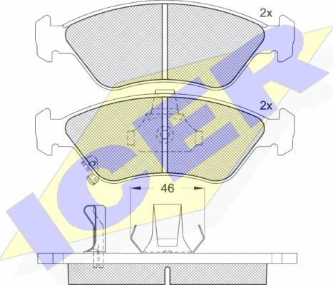 Icer 181269 - Тормозные колодки, дисковые, комплект autosila-amz.com