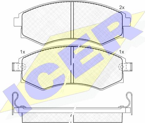 Icer 181267 - Тормозные колодки, дисковые, комплект autosila-amz.com