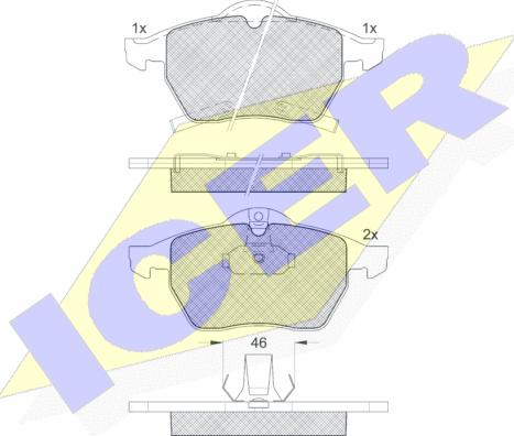 Icer 181218 - Тормозные колодки, дисковые, комплект autosila-amz.com