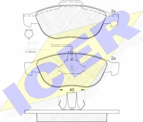 Icer 181212 - Тормозные колодки, дисковые, комплект autosila-amz.com