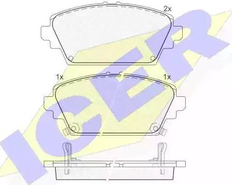 Icer 181286 - Тормозные колодки, дисковые, комплект autosila-amz.com