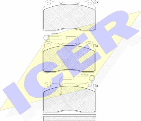 Icer 181279 - Тормозные колодки, дисковые, комплект autosila-amz.com