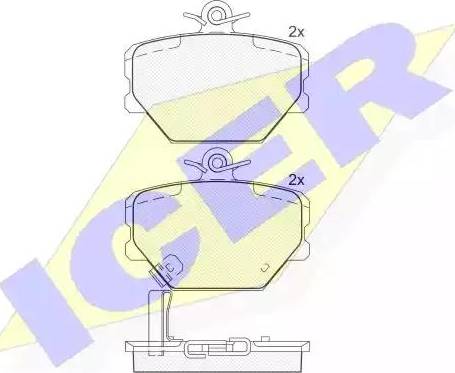 Icer 181274 - Тормозные колодки, дисковые, комплект autosila-amz.com