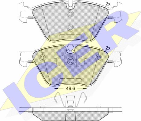 Icer 181795 - Тормозные колодки, дисковые, комплект autosila-amz.com