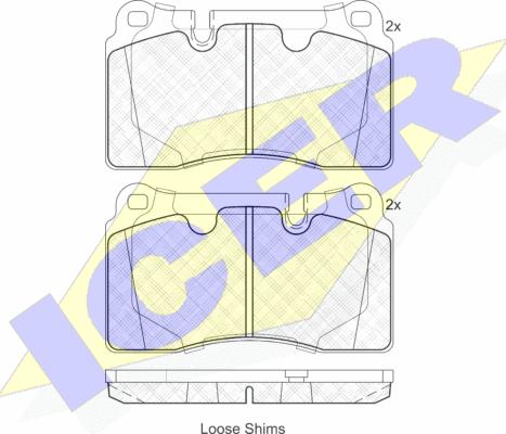 Icer 181790 - Тормозные колодки, дисковые, комплект autosila-amz.com