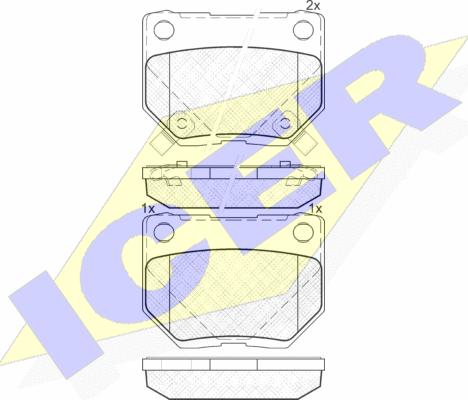 Icer 181749-200 - Тормозные колодки, дисковые, комплект autosila-amz.com