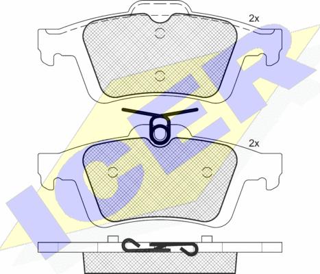 Icer 181744-396 - Тормозные колодки, дисковые, комплект autosila-amz.com