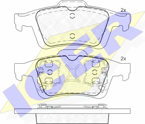 Icer 181743 - Тормозные колодки, дисковые, комплект autosila-amz.com