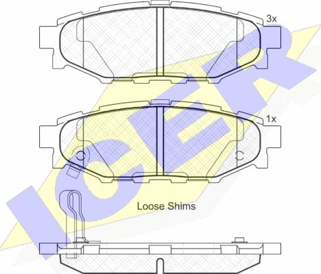 Icer 181759 - Тормозные колодки, дисковые, комплект autosila-amz.com