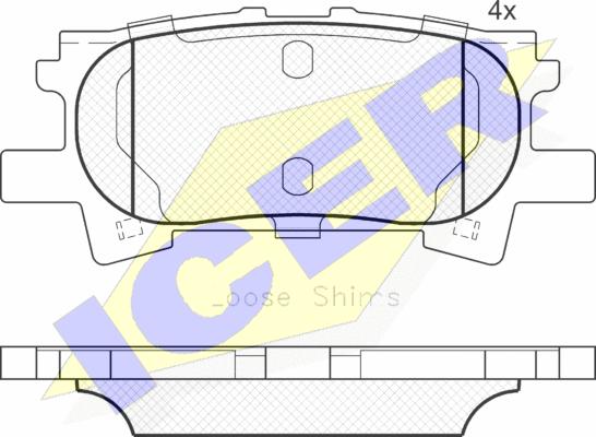 Icer 181751 - 181751 колодки дисковые задние!\ Lexus RX 300 03> autosila-amz.com