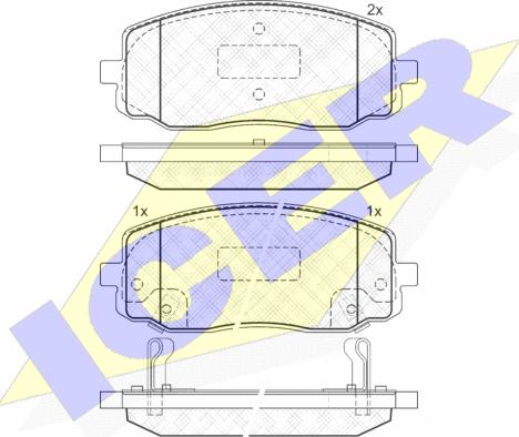 Icer 181709 - Тормозные колодки, дисковые, комплект autosila-amz.com