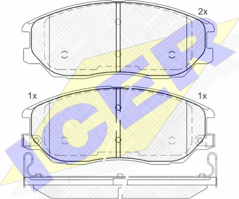 Icer 181714 - Тормозные колодки, дисковые, комплект autosila-amz.com