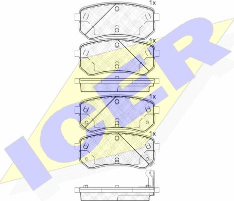 Icer 181710 - Тормозные колодки, дисковые, комплект autosila-amz.com