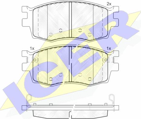 Icer 181711 - Тормозные колодки, дисковые, комплект autosila-amz.com