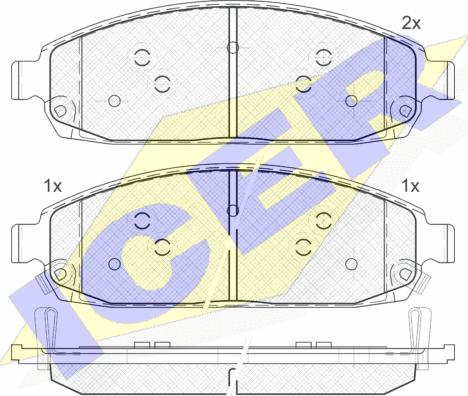 Icer 181713 - Тормозные колодки, дисковые, комплект autosila-amz.com