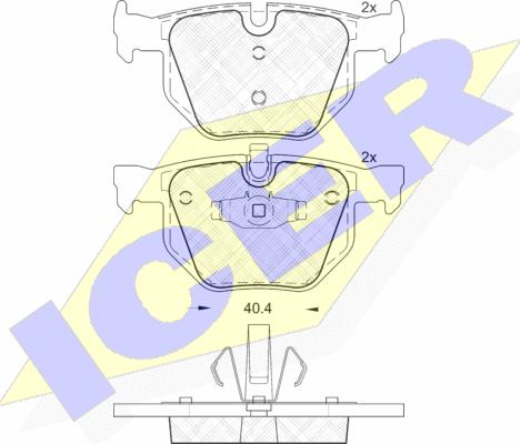 Icer 181739 - Тормозные колодки, дисковые, комплект autosila-amz.com