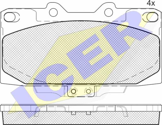 Icer 181733-203 - Тормозные колодки, дисковые, комплект autosila-amz.com