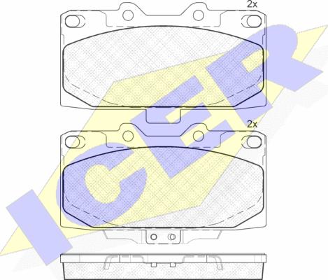 Icer 181733 - Тормозные колодки, дисковые, комплект autosila-amz.com