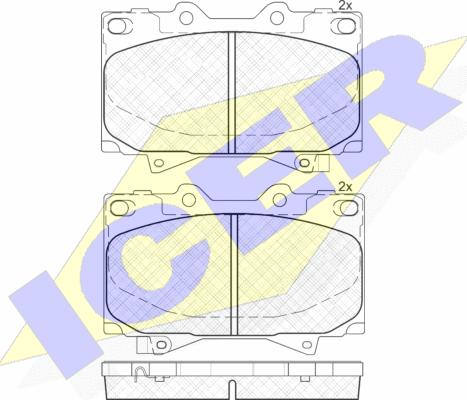 Icer 181723 - Тормозные колодки, дисковые, комплект autosila-amz.com