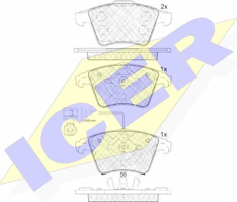 Icer 181779 - Тормозные колодки, дисковые, комплект autosila-amz.com