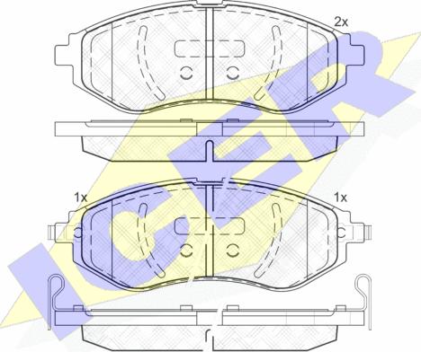 Icer 182040 - Тормозные колодки, дисковые, комплект autosila-amz.com