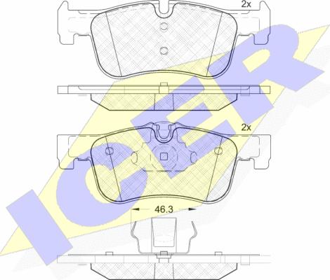 Icer 182063 - Тормозные колодки, дисковые, комплект autosila-amz.com