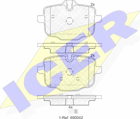 Icer 182005-200 - Тормозные колодки, дисковые, комплект autosila-amz.com