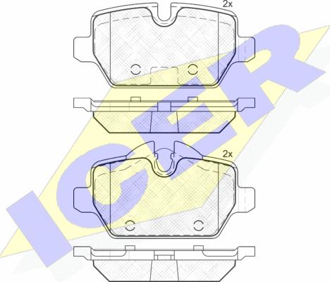 Icer 182008 - Тормозные колодки, дисковые, комплект autosila-amz.com