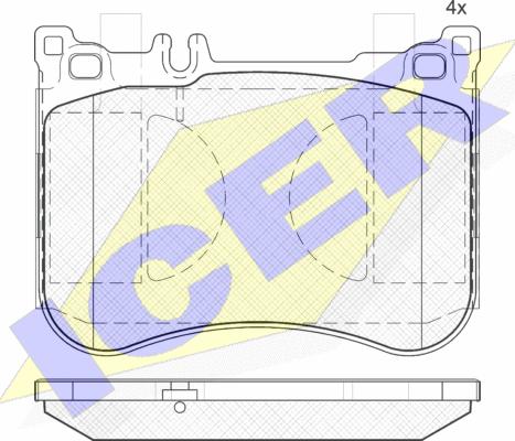 Icer 182080 - Тормозные колодки, дисковые, комплект autosila-amz.com