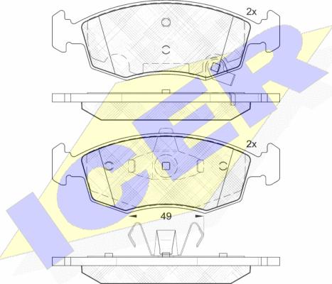 Icer 182032 - Тормозные колодки, дисковые, комплект autosila-amz.com