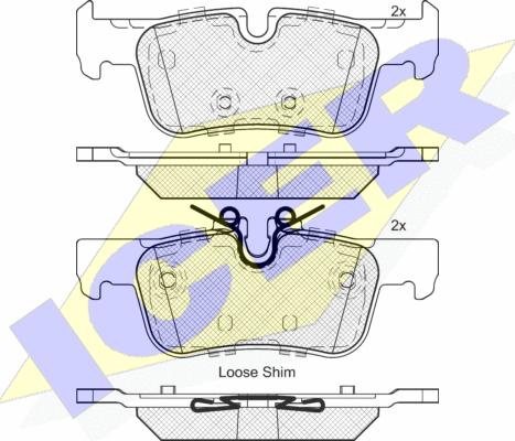 Icer 182193 - Тормозные колодки, дисковые, комплект autosila-amz.com